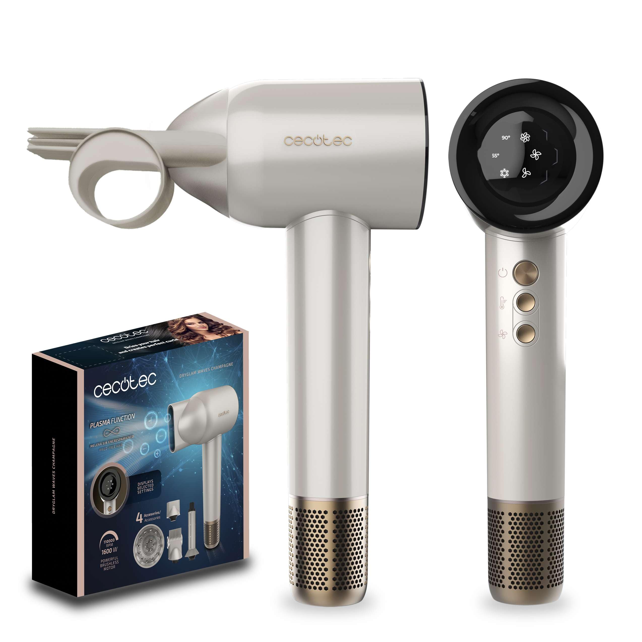 Sèche-cheveux effet Coanda Cecotec 4en1 pour sculpter des boucles sans chaleur