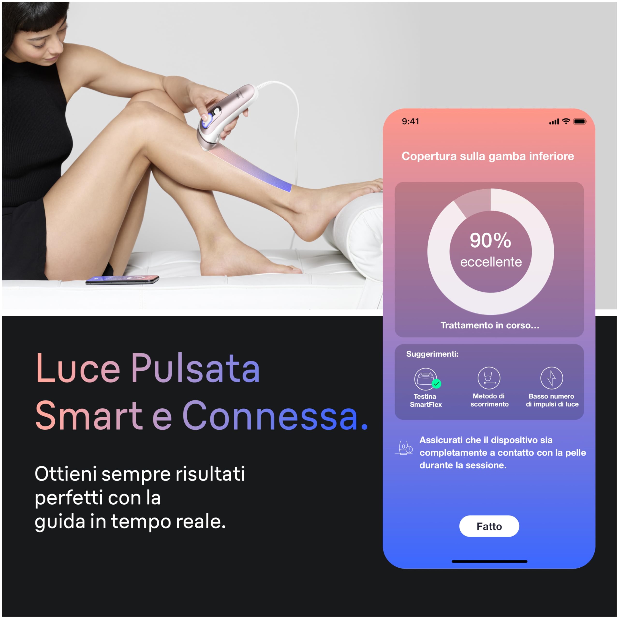 Braun Skin I·Expert Epilatore Luce Pulsata Smart, Epilazione Laser Peli Donna a Casa, Riduzione Permanente Peli, App Gratuita, Pochette, Mini Depilatore Viso, Rasoio Gillette Venus, 4 Testine, Pl7432
