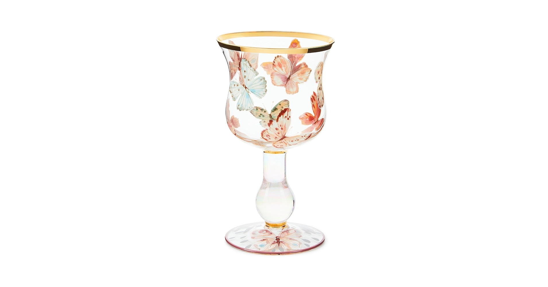 Amazon.com | MACKENZIE-CHILDS Stemmed Wine Glass, Decorative