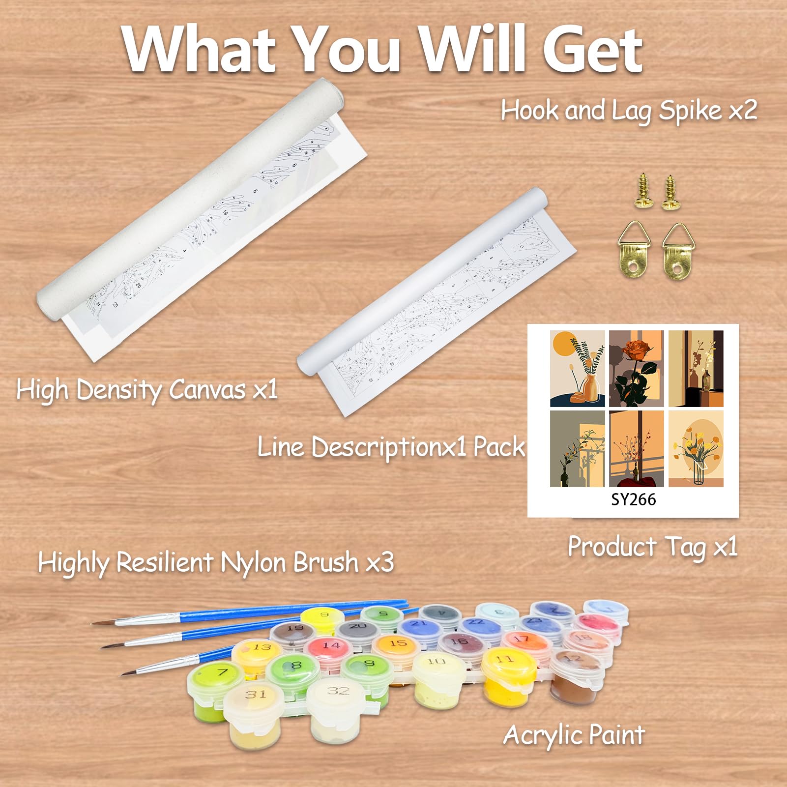 Paint By Number Easy 6 Pack Paint By Nubers Kit For Adults Beginners ...