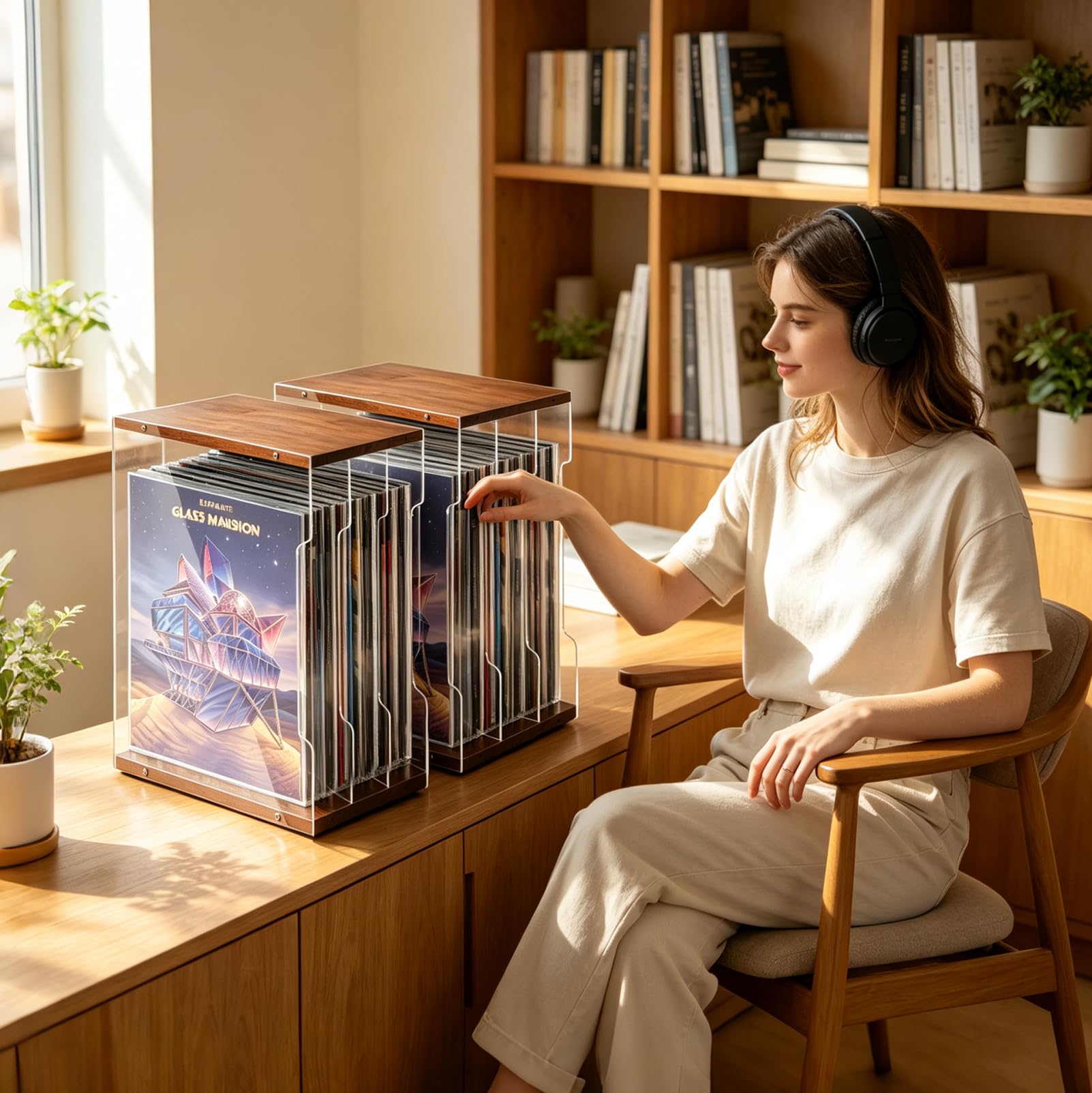 2 Packungen Schallplatten Aufbewahrung, für Musikzimmer & Wohnzimmer