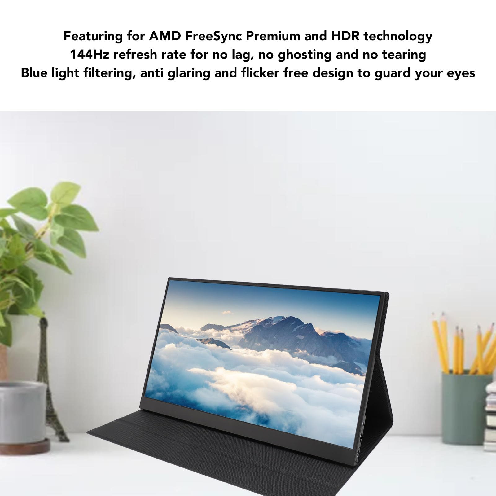 16.1 Inch Portable Monitor 144Hz 1080P IPS HDR FreeSync Premium