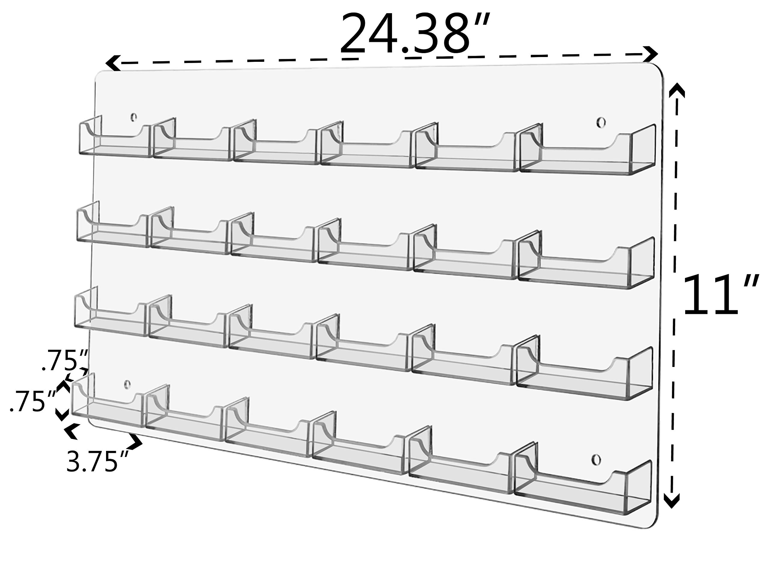 Amazon.com: Marketing Holders Business Card Holder Wall Mount Rack 24  Pocket Gift Card Holder Dispenser Cards Organizer Qty 1 : Office Products