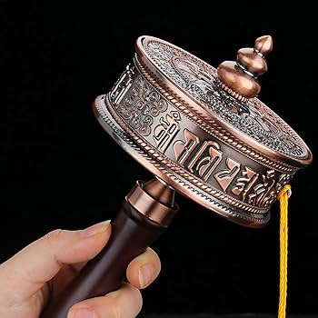 コレクター収集品　チベット仏教　青銅　マニ車を廻す僧侶 コレクター収集品 チベット仏教 青銅 マニ車を廻す僧侶