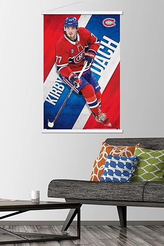 Miniatura 9 de Trends International NHL Montreal Canadiens - Kirby Dach 23 Wall Poster, 22.37" x 34.00", Print and Beechwood Hanger Bundle