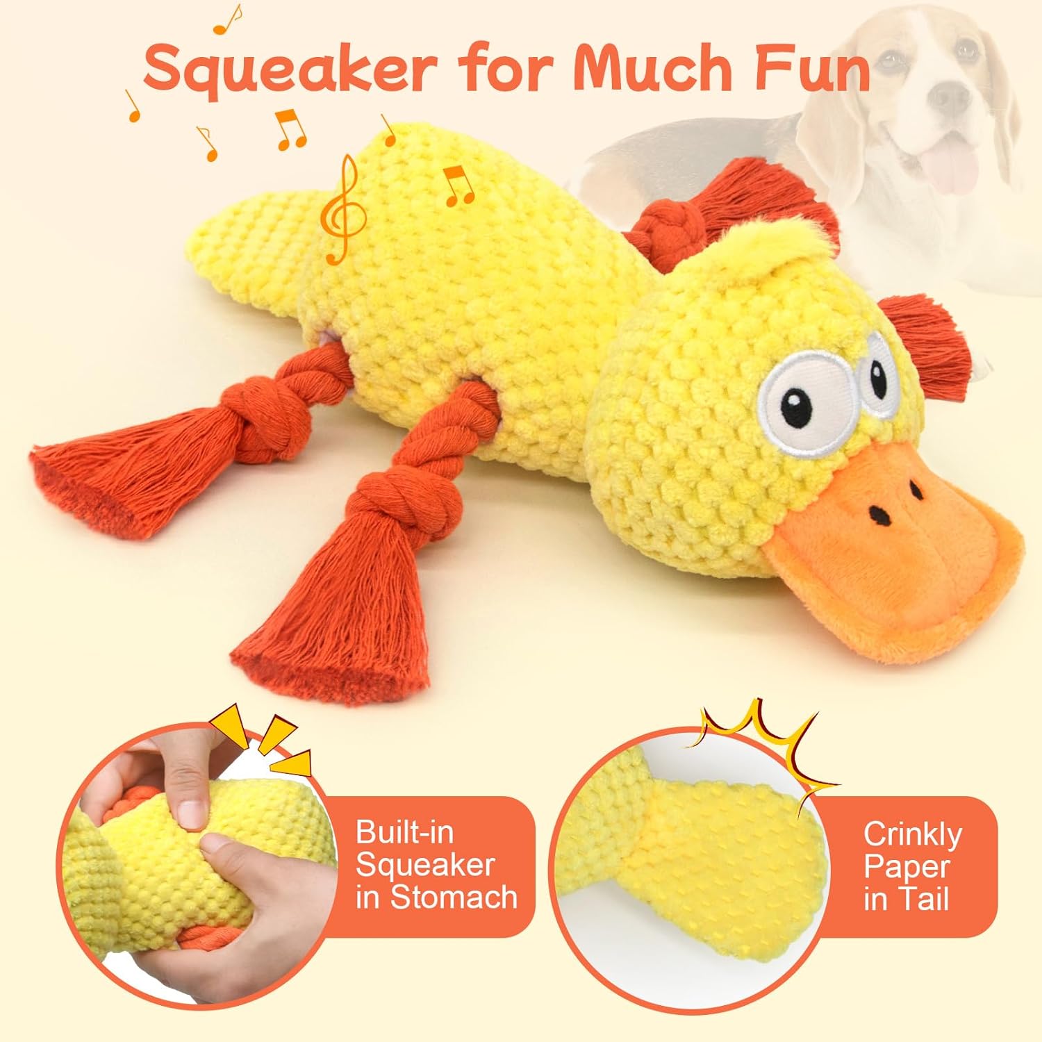 Squeaky Toys, Interactive Dog Toy, Interactive Cat Toy for Indoor Cats, Rechargeable Touch Activated Kitten Toy with Dual Motion Butterfly & Feather Tail