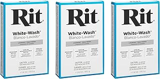 Rit Dye 파우더 원단 염료, 화이트 워시, 4.2g(1 7/8온스) (3팩)