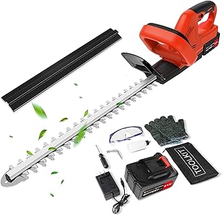 Elecicopo Electric hedge trimmer cordless 21V 3000mAh Battery Hedge Trimmer 22-Inch Power Hedge Trimmer With Battery And Charger, Dual Action Blade 3/5" Cut Capacity, 1500 RPM Bush Trimmer Cordless Outdoor Tool