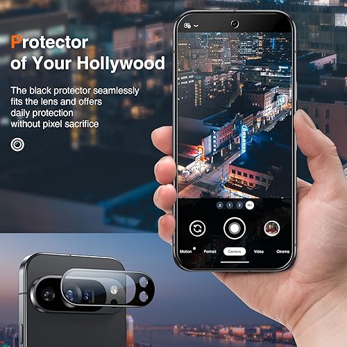 Miniatura 6 de LK Paquete de 2 protectores de pantalla para Google Pixel 10 Pro XL + Paquete de 2 protectores de lente de cámara, ajuste para recortes de lente y