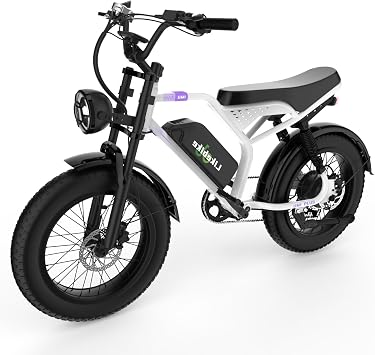 Likebike Electric Bike for Adults 2000W Peak, 48V 23AH 100 Miles Ebike | Electric Bicycles with pedals, 20" Fat Tire, NFC Unlock, Full Suspension, Hydraulic Disc Brake, 7-Speed Gears