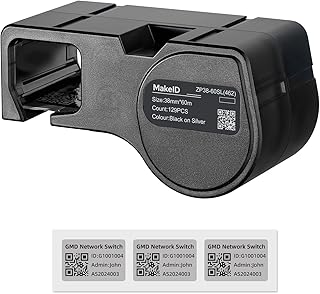 MakeID D50 All-Weather PET Label Cartridge for Indoor/Outdoor Component and Equipment Labeling, Safety Identification, Asset Tracking, Electrical Labeling - for D50 Label Printer