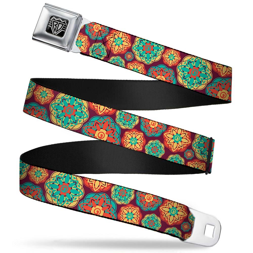 Cinturón de seguridad Mandala Boho Buckle-Down de 2,5 cm ajustable 8