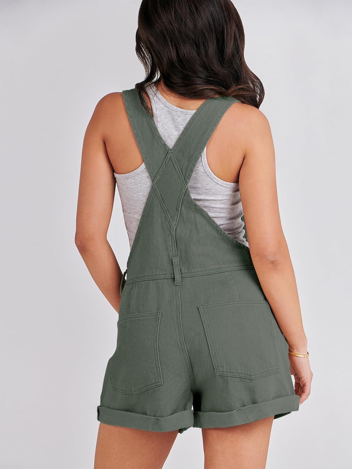 ANRABESS Overalls for Women Denim Shorts Overalls 2026 Summer Casual Loose Fit Adjustable Rompers Jean jumpsuit Bib Shortalls - Image 2