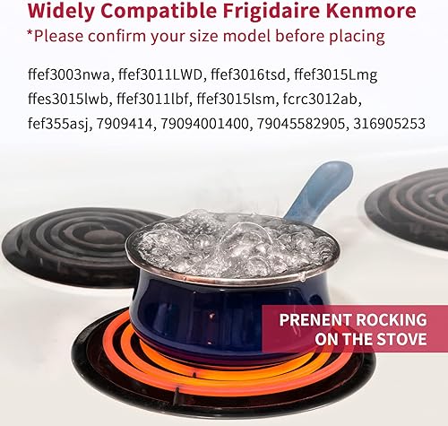 Miniatura 8 de 316048413 y 316048414 bandejas de goteo para estufa eléctrica – Ajuste perfecto para la gama eléctrica Frigidaire Kenmore – Espesante para evitar