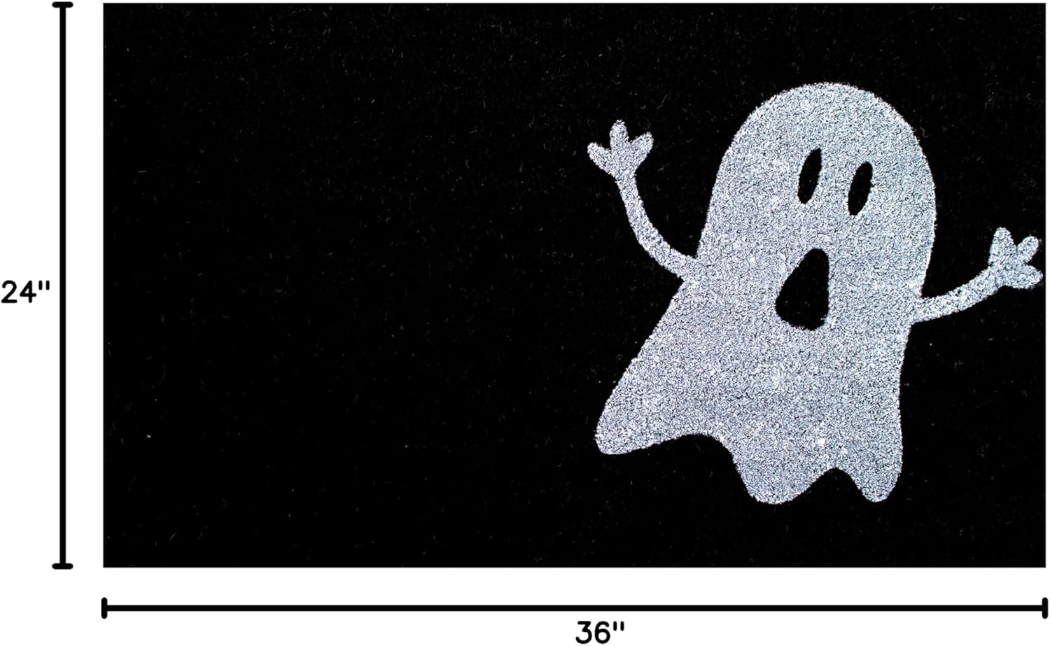 Calloway Mills AZ102002436 Midnight Ghost Doormat, 24" x 36", Black/White