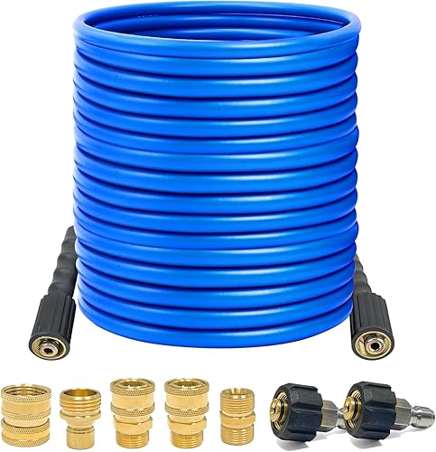 Sutekus Manguera de lavado a presión de 50 pies manguera de extensión de manguera de lavado eléctrico con kits de conexión rápida kit de desconexión