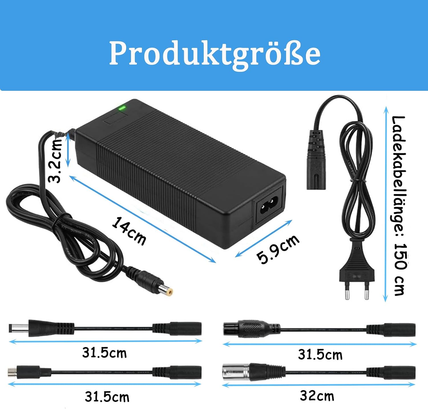 Skoter laddare, 42 V, 2 A, laddare för skoter, 42 V batteri, laddkabel, laddkabel för Hove - Analyse des détails et conception