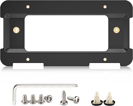 RED WOLF Rear License Plate Frame Bracket Holder Mount Fit for 2005-2024 BMW 1/2/ 3/5 / 6/ X Series, 328i 323i 528i M3, 2002-2019 Mini Cooper 51187160607 & 511882380615/51188238061 Tag Frame