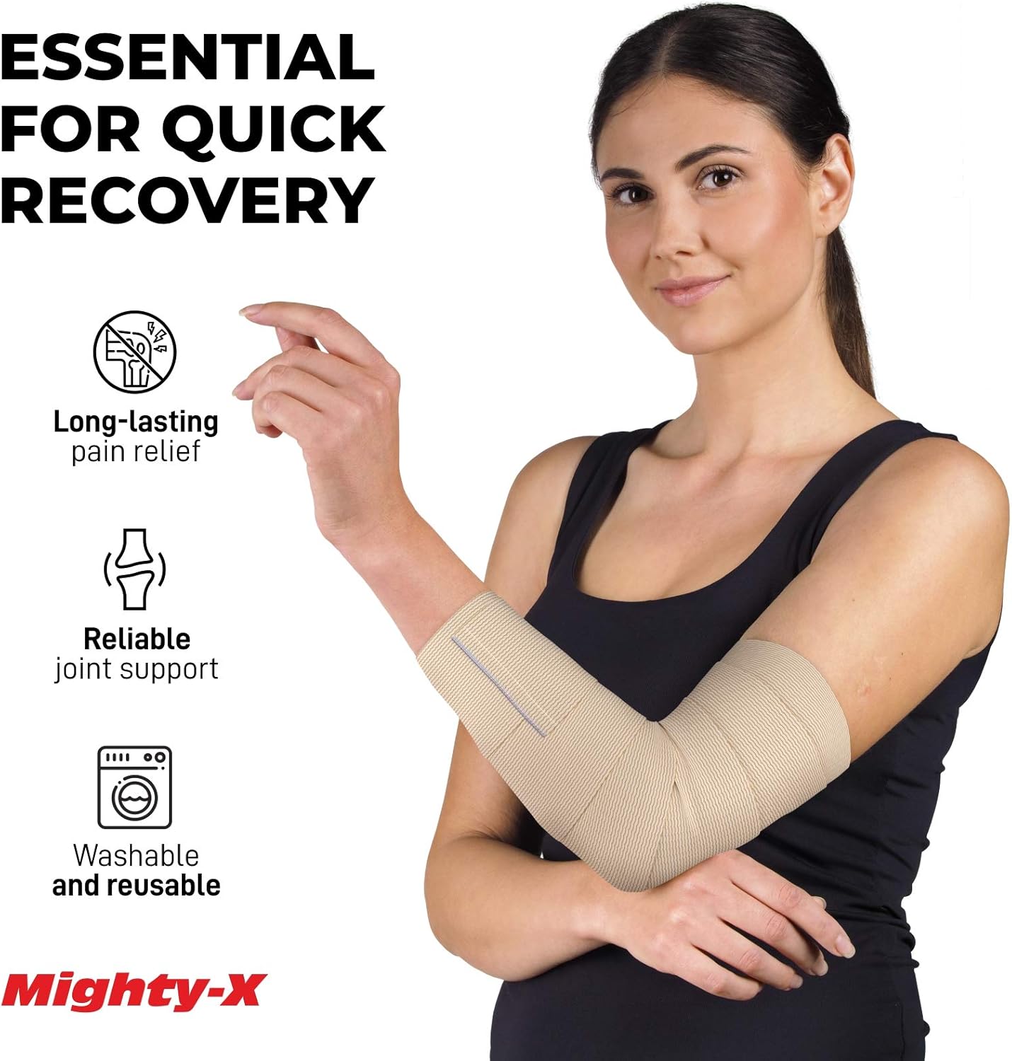 Premium Elastic Bandage Wrap - (Pack of 4) - Cotton Latex Free Compression Bandage Wrap - 4” & 6” Self-Closing - Washable & Reusable: Health & Personal Care