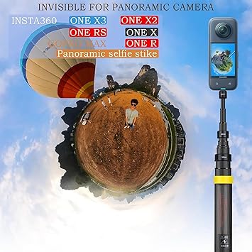 Constructed with lightweight carbon fiber, this selfie stick is easy to carry during all your adventures while providing the strength needed to keep your camera steady and secure.