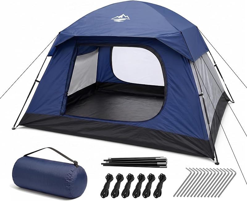 Tents for Camping 2-3 Person Tent – Camping Tent with Rainfly Waterproof 2500MM, Easy Setup in 5 Mins, Ourtdoor Dome Tents Lightweight Backpacking Tent for Couples, Small Families, Festivals, Backyard