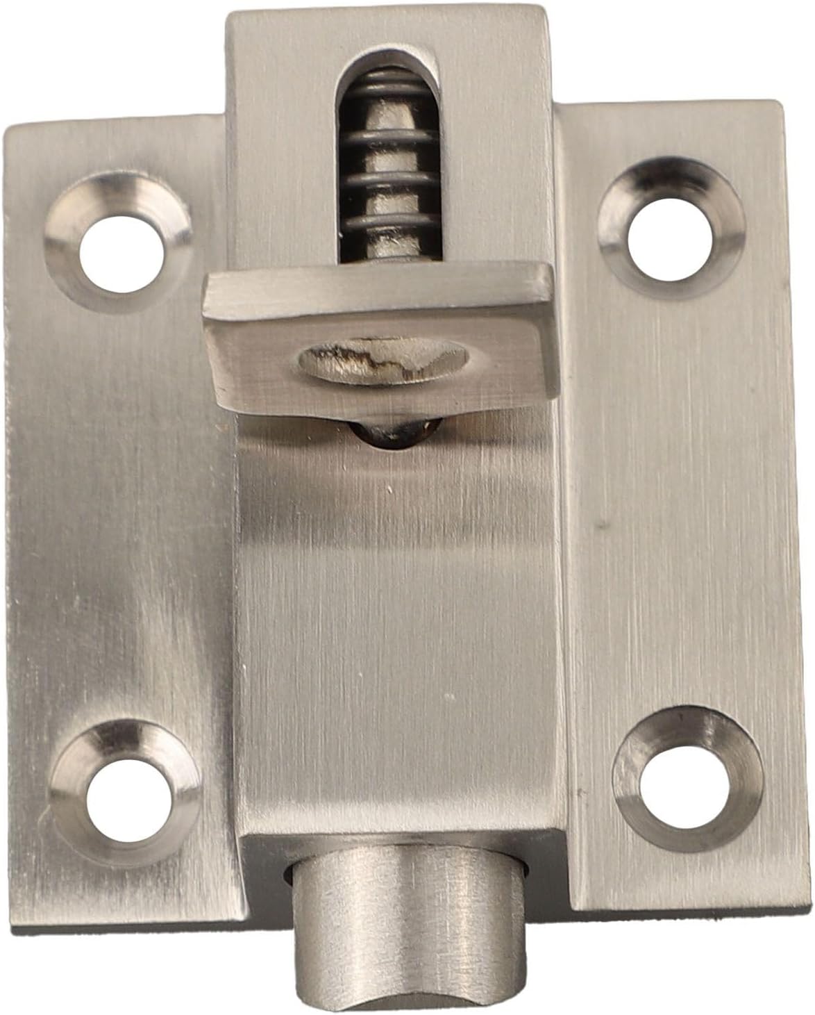Stainless Steel Automatic Spring Latch Bolt, Self Closing Door Lock Mechanism for Casement, Anti Theft Security Bolt with Tool Install, Silver