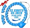 maicifi 65inch 32 Knots Plus Size Quiet Weighted Hula Infinity Fitness Detachable Hoops Smart Silent Infinity Hula for Women 2 in 1 Waist and Abdominal Workout Hoop
