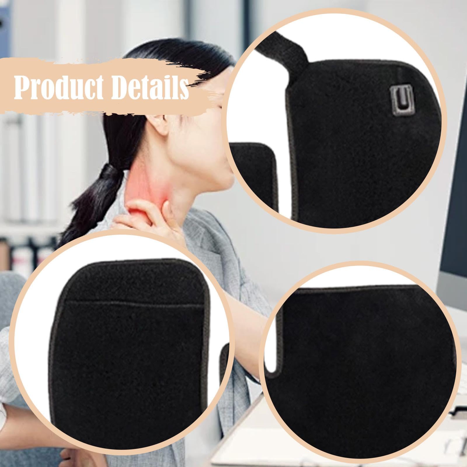 F Fityle Écharpe chauffante Portable pour Le Cou, Coussin Chauffant Doux et Confortable pour la Maison, Le Dos et l'abdomen, pour la fête des