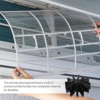 Vista 6 de DOITOOL 2 cabezales de cepillo de chimenea de 4 pulgadas, limpiador de chimenea, limpiador de ventilación, cepillo de limpieza de nailon flexible