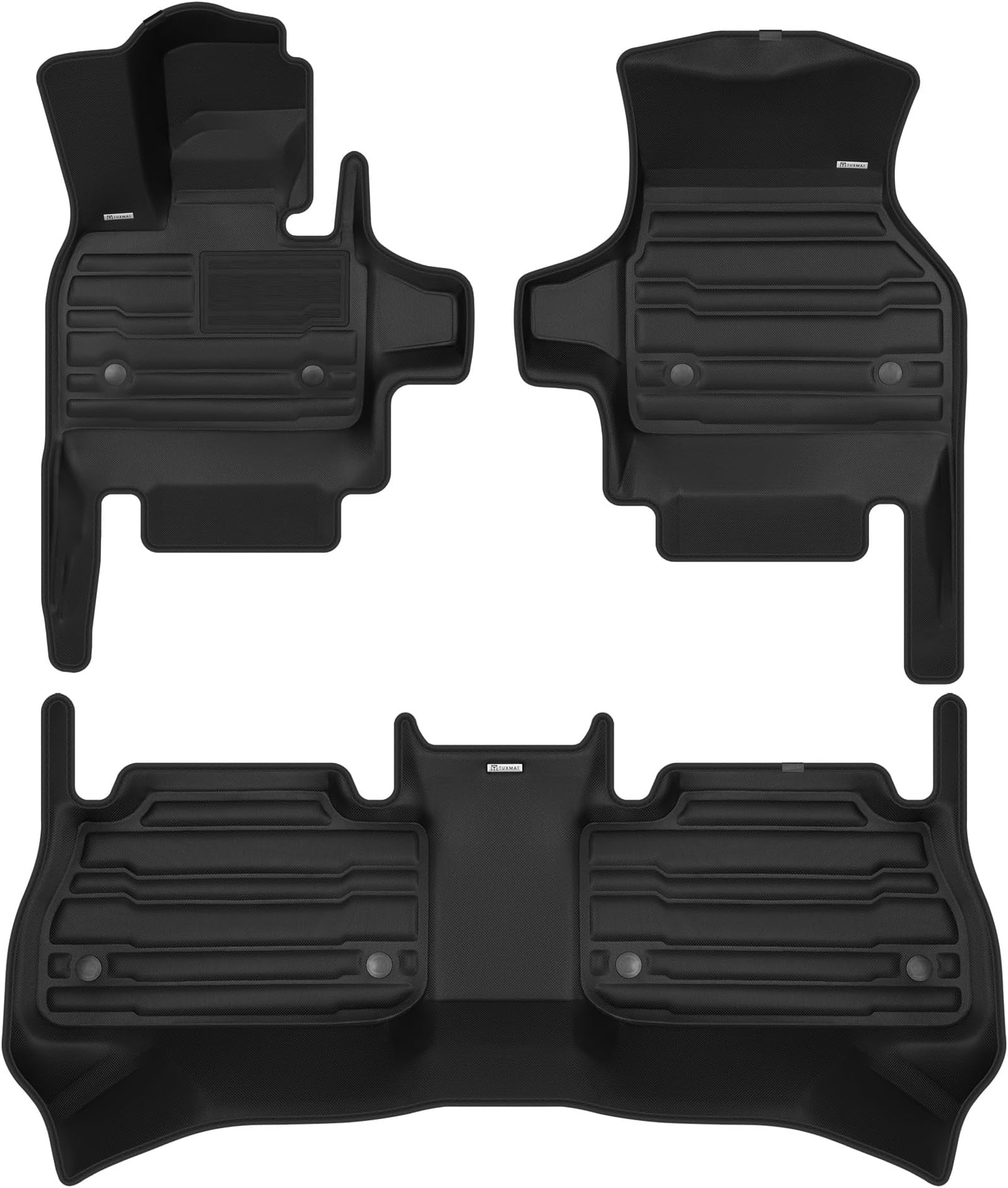 TuxMat - for BMW iX 2022-2026 Models - Custom Car Mats - Maximum Coverage, All Weather, Laser Measured - This Full Set Includes 1st and 2nd Rows