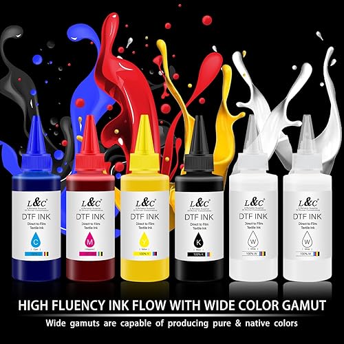 Miniatura 2 de L&C Tinta DTF, tinta DTF para epson xp15000 DTF recarga de tinta de transferencia para et-8550 D570 l1800 R1390 xp15000 L805 Todas las impresoras