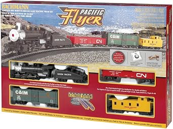 Bachmann Trains - Pacific Flyer Ready To Run Electric Train Set - HO Scale