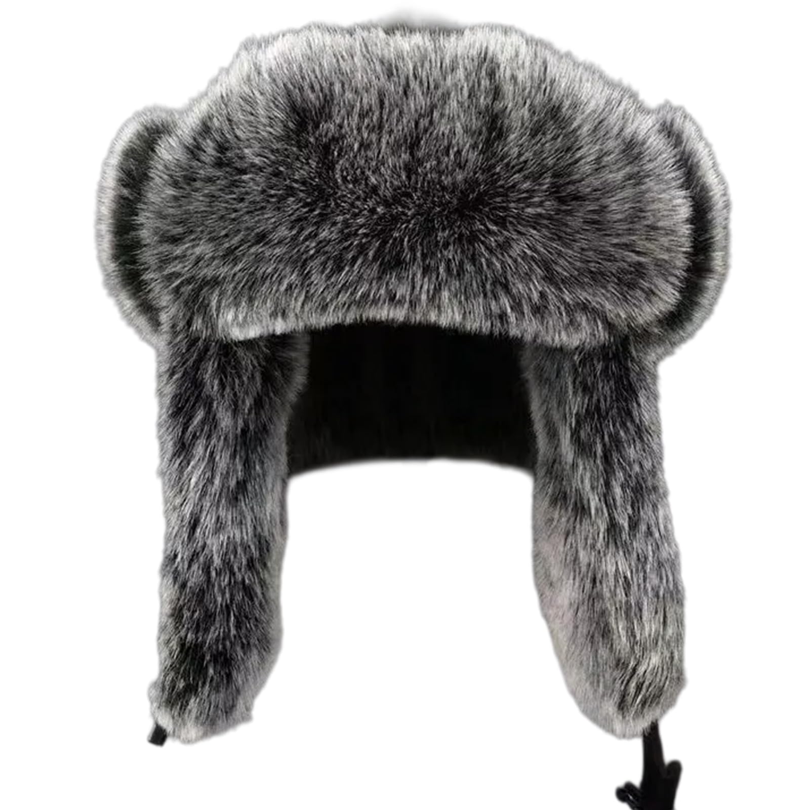 Maxtonser Adult Furry Lined Trapper Hat with Ear Flaps Coldproof Winter Hat Cycling Earflap Hat for Skiing Hiking Skating