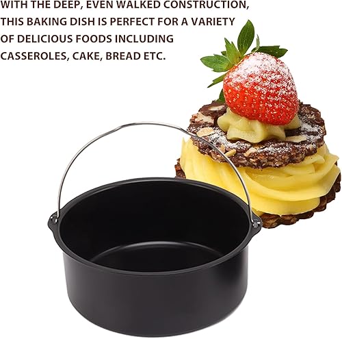 Miniatura 8 de Accesorios universales para freidora de aire, accesorios universales para freidora de aire, barril de hornear pastel de acero inoxidable, parrilla