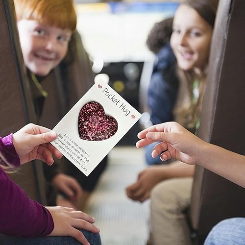 Miniatura 5 de Corazón de bolsillo con tarjetas de felicitación, mini decoración de bolsillo con corazón, lleva un mensaje conmovedor para abrazar a quien lo