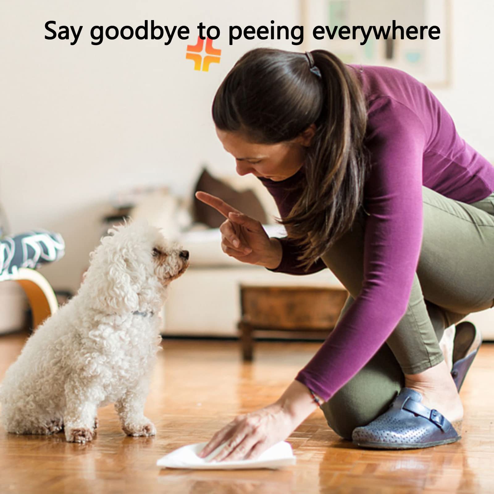 LANMOU Podkładki treningowe dla psów, szczeniaków, pogrubienie, ultra chłonne podkładki higieniczne z węglem do kontroli zapachu, szczelna konstrukcja z szybką powierzchnią (L, niebieskie)