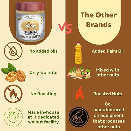 Miniatura 77 de Crazy Go Nuts Walnut Butter Coconut - Walnut Spread, Keto, Vegan, Low Carb, Gluten Free, Superfood-Natural, Non-GMO, ALA, Omega 3 Fatty Acids, Good