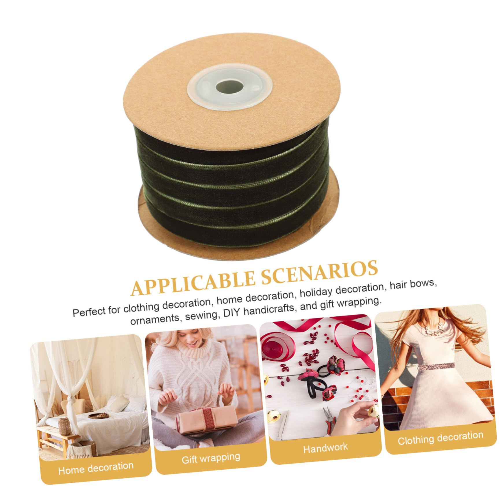 Lurrose 3rollen Grünes Samtband Geschenkverpackung Dekoband Für Zuhause Bastelprojekte Hochzeit Und Feste Yards Einseitig Langlebig Und Farbenfroh Für Dekorationen Und Schleifen