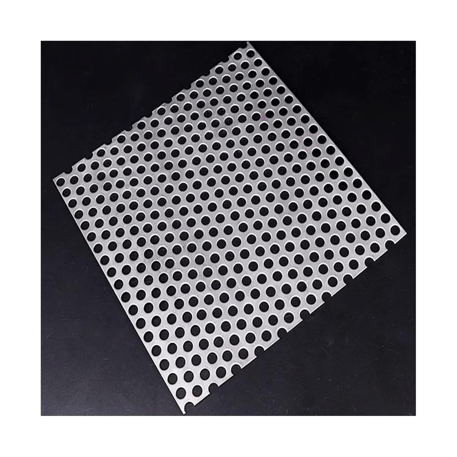 PULaif Perforated Sheet, 304 Stainless Steel Perforated Mesh Plate Silver Multiple Sizes 1-10mm Holes(1mm Mesh,40x40cm)