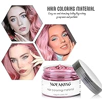 Vista 5 de VOLLUCK Cera de pelo temporal, cera de color natural instantánea, pomadas de 4.23 oz, arcilla de peinado desechable para fiesta, festival