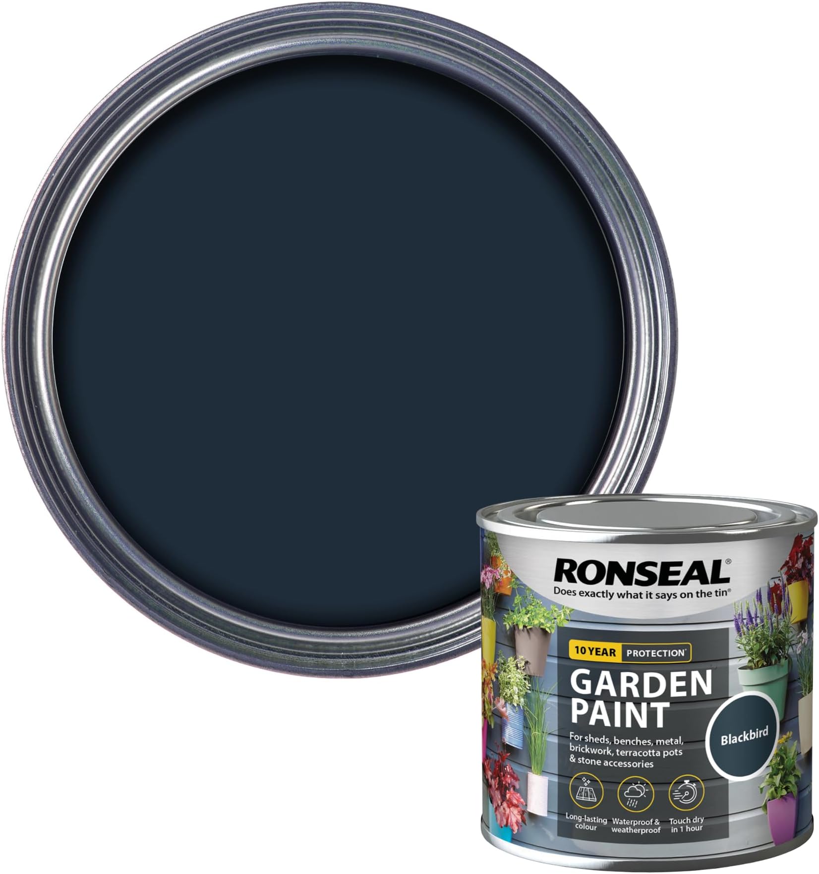 RSLGPBLKB250 GPBLKB250 Garden Paint Black Bird 250ml, 250 ml