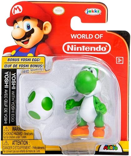 World of Nintendo Yoshi y Bonus Yoshi Egg Figura de acción de 2.5 pulgadas