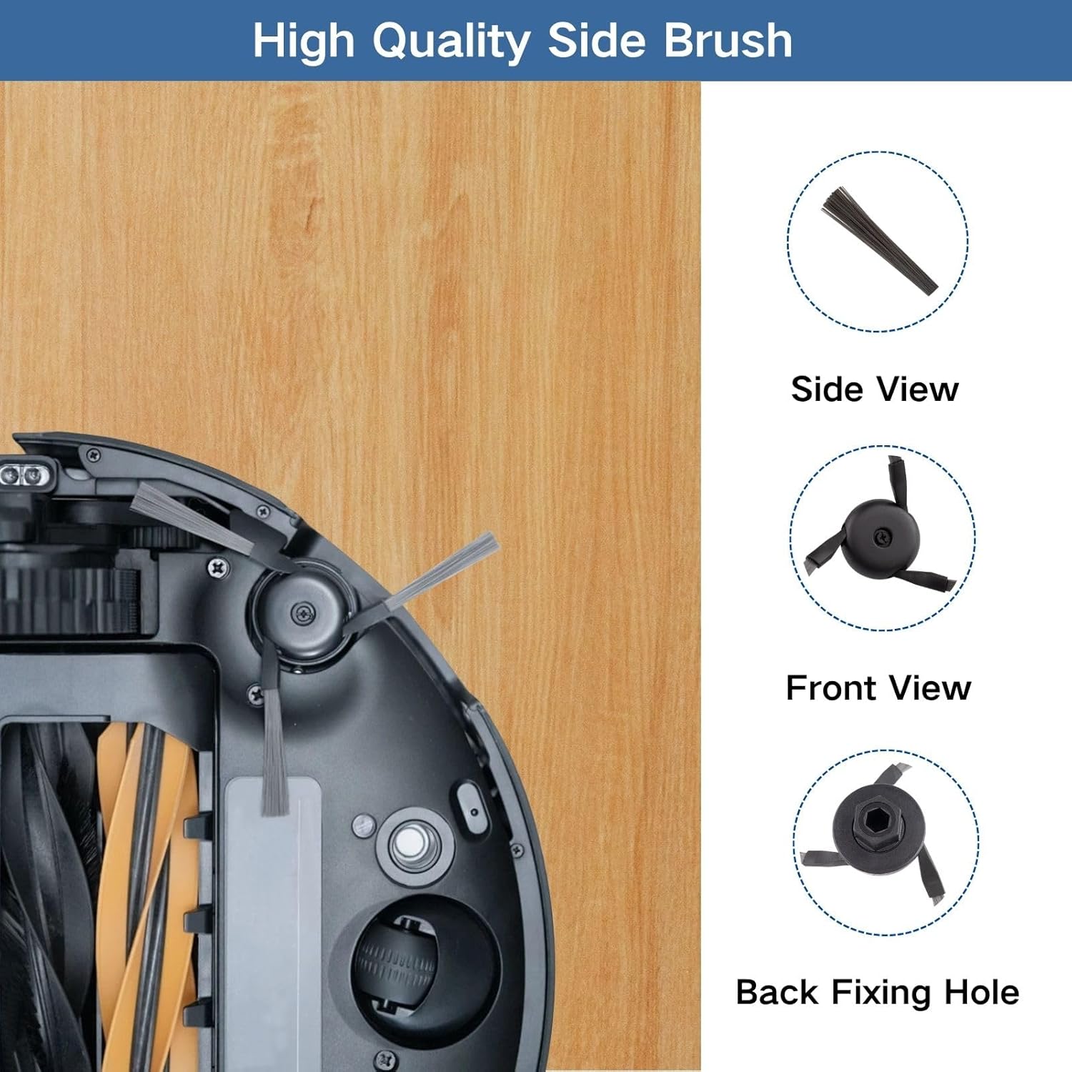 Robot Vacuum Replacement Accessories Kit Compatible with Dreame L50 Ultra, Dreame X50 Ultra, Mova V50 Ultra, Dreame L40s Ultra - 8 Mop Pad,7 Dust Bag,6 Side Brush,6 Filter,2 Detangling Dual Main Brush