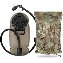 PETAC GEAR 1.5L / 3L Tactical Hydration Pack，Molle Carrier Pouch for 50 oz /100 oz Hydration Bladder Daypack Water Backpack.