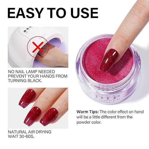 Vista 39 de AILLSA Polvo de inmersión transparente, colores de uñas francesas de cristal transparente, polvo de construcción, no necesita lámpara, manicura