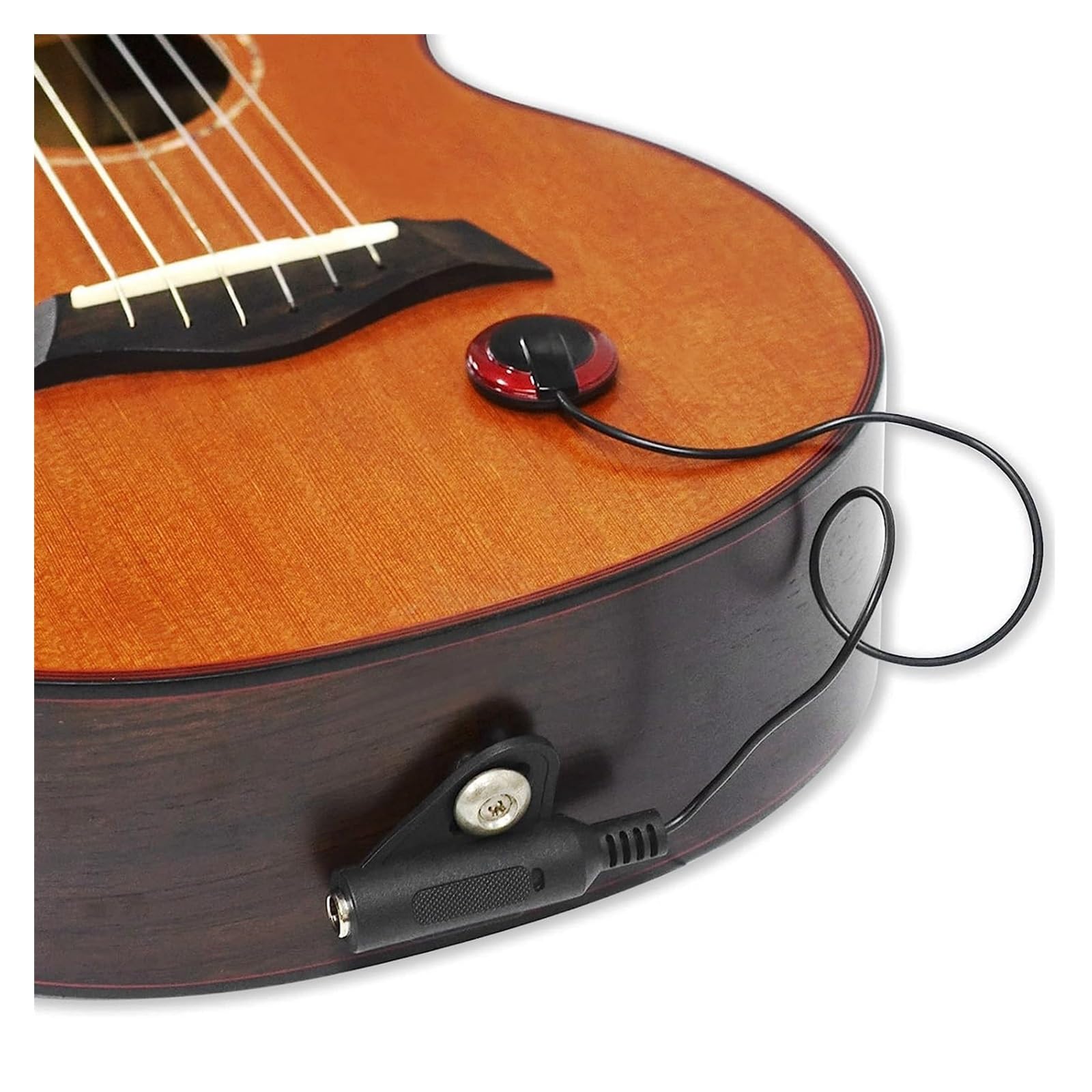Przetworniki Gitarowe Przetworniki Mikrofonowe Piezoelektryczne Podkładki Korektora Gitara Akustyczna Skrzypce Ukulele Akcesoria(2 red)