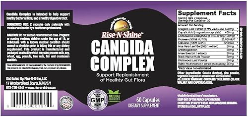 Miniatura 2 de Candida Complex - Suplemento de limpieza con hierbas, enzimas y probióticos para ayudar a reducir los efectos del crecimiento excesivo de Candida,