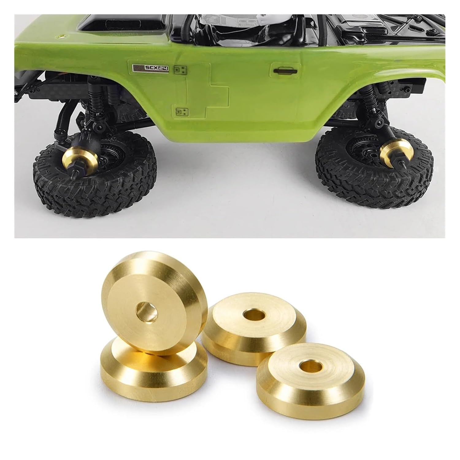 Front Rear CVD Drive Shaft +4mm Steel Axles Brass Weights Widen Wheel Hub Set for 1/24 Axial SCX24 Upgrade Parts(Rear CVD)