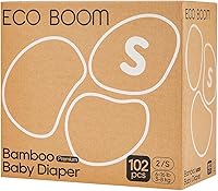 Vista 8 de ECO BOOM Pañales desechables de viscosa de bambú, pañales infantiles suaves naturales, tamaño 1/XS, hasta 10 libras, blanco, 80