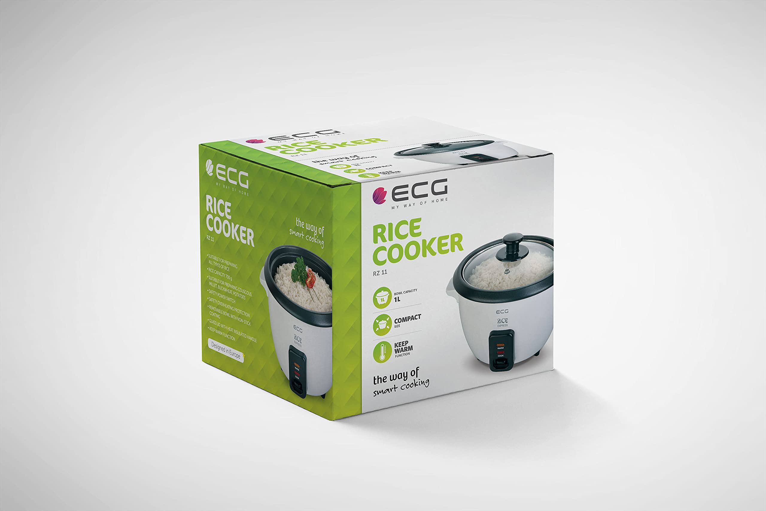 Ecg RZ11 Rijstkoker 1 L voor alle soorten rijst 400W - Vergelijk prijzen